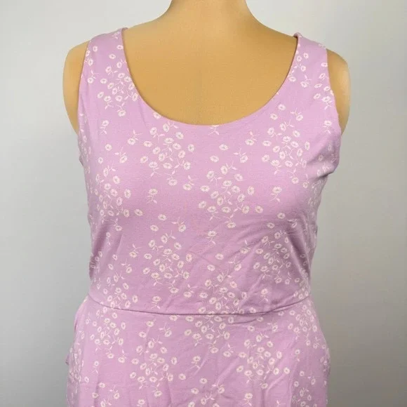 Pact Lilac Floral Tie Back Cutout Sundress XL Cottage Garden Spring Summer - Picture 3 of 10